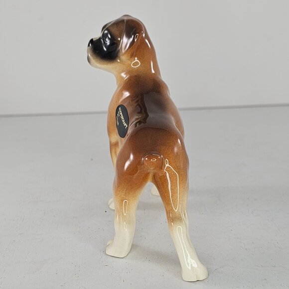 Coopercraft Boxer Dog Figurine Ceramic Made In England Vintage Collectible 4" - Picture 6 of 8